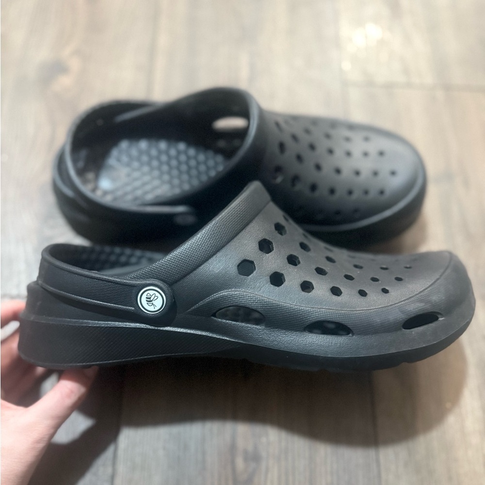 Joybees Clogs Womens 10 Black Slip On Comfort Garden Shoes